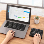 Teclado Digital Ultra-fino 533 com 35 Teclas e Carregamento Sem Fios 2.4G
