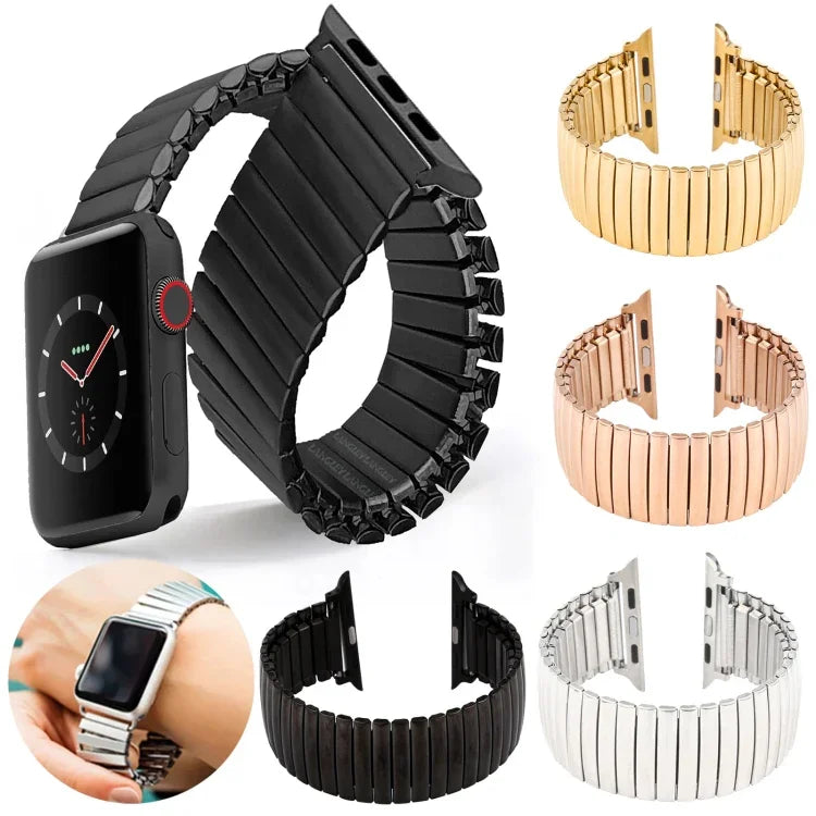 Pulseira Elástica de Alumínio, Para Apple Watch Série 7 41mm / 6 & SE & 5 & 4 40mm / 3 & 2 & 1 38mm, Para Apple Watch Série 8&7 41mm / SE 2&6&SE&5&4 40mm / 3&2&1 38mm, Para Apple Watch Ultra 49mm / Série 8&7 45mm / SE 2&6&SE&5&4 44mm / 3&2&1 42mm