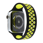 Pulseira Elástica de Silicone Para Apple Watch Série 6 & SE & 5 & 4 40mm / 3 & 2 & 1 38mm, 135mm (Preto Amarelo), 135mm (Preto Cinzento), 150mm (Vermelho Preto)