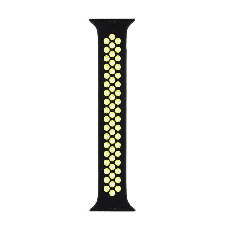 Pulseira Elástica de Silicone Para Apple Watch Série 6 & SE & 5 & 4 40mm / 3 & 2 & 1 38mm, 135mm (Preto Amarelo), 135mm (Preto Cinzento), 150mm (Vermelho Preto)