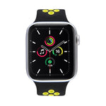 Pulseira Elástica de Silicone Para Apple Watch Série 6 & SE & 5 & 4 40mm / 3 & 2 & 1 38mm, 135mm (Preto Amarelo), 135mm (Preto Cinzento), 150mm (Vermelho Preto)