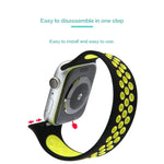 Pulseira Elástica de Silicone Para Apple Watch Série 6 & SE & 5 & 4 40mm / 3 & 2 & 1 38mm, 135mm (Preto Amarelo), 135mm (Preto Cinzento), 150mm (Vermelho Preto)