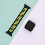 Pulseira Elástica de Silicone Para Apple Watch Série 6 & SE & 5 & 4 40mm / 3 & 2 & 1 38mm, 135mm (Preto Amarelo), 135mm (Preto Cinzento), 150mm (Vermelho Preto)
