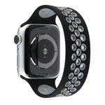 Pulseira Elástica de Silicone Para Apple Watch Série 6 & SE & 5 & 4 40mm / 3 & 2 & 1 38mm, 135mm (Preto Amarelo), 135mm (Preto Cinzento), 150mm (Vermelho Preto)