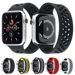 Pulseira Elástica de Silicone Para Apple Watch Série 6 & SE & 5 & 4 40mm / 3 & 2 & 1 38mm, 135mm (Preto Amarelo), 135mm (Preto Cinzento), 150mm (Vermelho Preto)