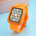 Transparent TPU Integrated Replacement Watch Strap, For Apple Watch Series 8&7 41mm / SE 2&6&SE&5&4 40mm / 3&2&1 38mm, For Apple Watch Series 7 41mm / 6 & SE & 5 & 4 40mm / 3 & 2 & 1 38mm                                                                 ...