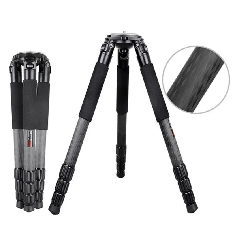 BEXIN ST424C Tripé Grande Fotográfico em Fibra de Carbono Resistente para Filmadora, Tubo Máximo: 40mm, ST424C