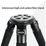 BEXIN ST424C Tripé Grande Fotográfico em Fibra de Carbono Resistente para Filmadora, Tubo Máximo: 40mm, ST424C