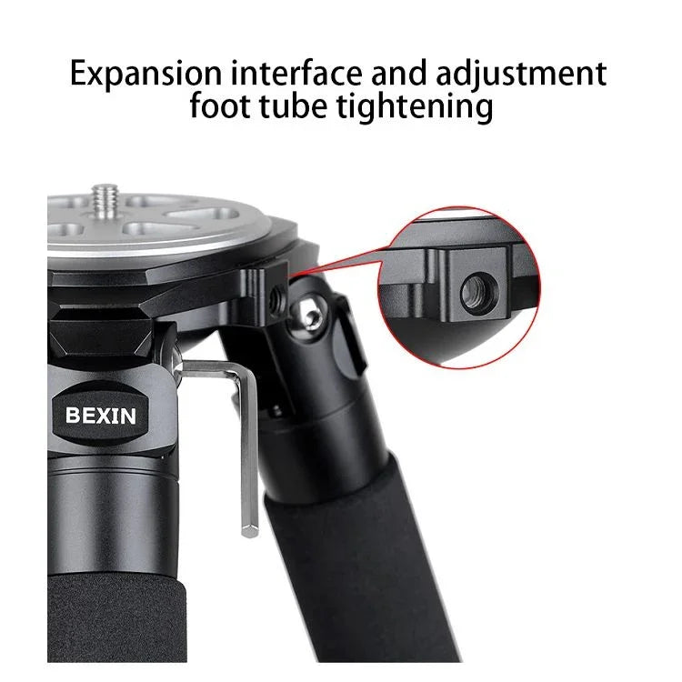 BEXIN ST424C Tripé Grande Fotográfico em Fibra de Carbono Resistente para Filmadora, Tubo Máximo: 40mm, ST424C