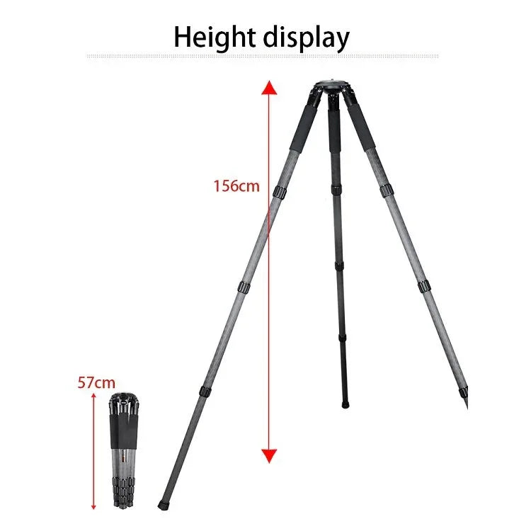 BEXIN ST424C Tripé Grande Fotográfico em Fibra de Carbono Resistente para Filmadora, Tubo Máximo: 40mm, ST424C