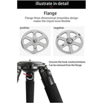 BEXIN ST424C Tripé Grande Fotográfico em Fibra de Carbono Resistente para Filmadora, Tubo Máximo: 40mm, ST424C
