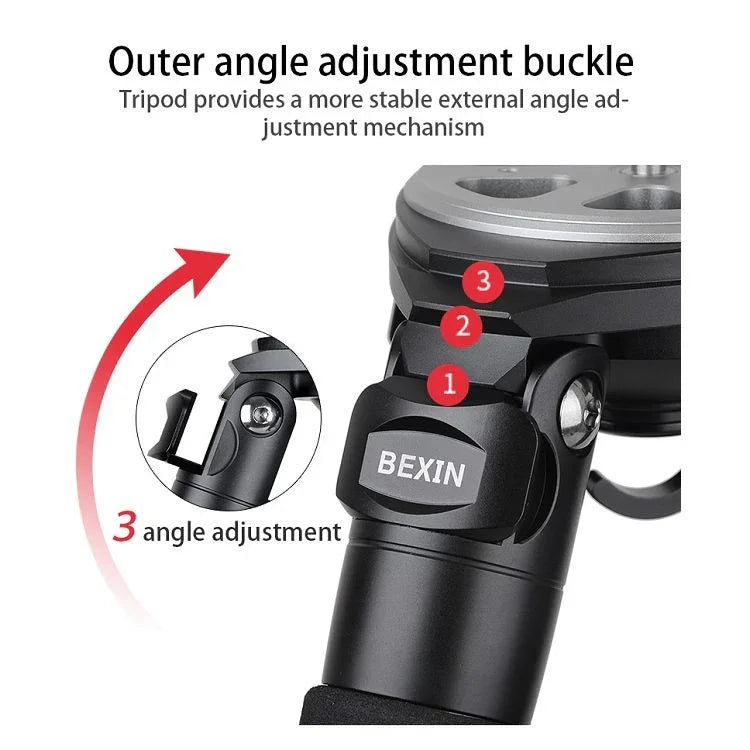 BEXIN ST424C Tripé Grande Fotográfico em Fibra de Carbono Resistente para Filmadora, Tubo Máximo: 40mm, ST424C