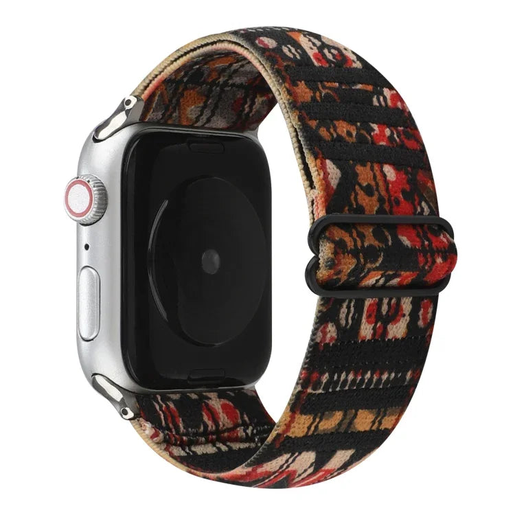 Correia de relógio com fivela estilo étnico para Apple Watch Series 6 & SE & 5 & 4 40mm / 3 & 2 & 1 38mm, para Apple Watch Series 7 41mm / 6 & SE & 5 & 4 40mm / 3 & 2 & 1 38mm