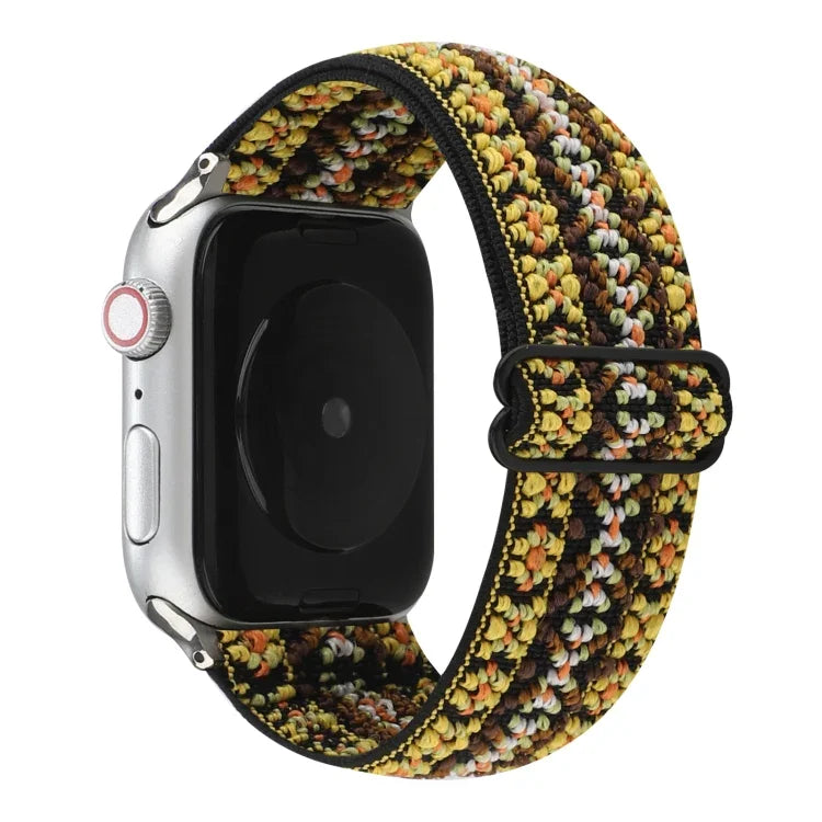 Ethnic Style Buckle Watchband For Apple Watch Series 6 & SE & 5 & 4 44mm / 3 & 2 & 1 42mm, For Apple Watch Series 7 45mm / 6 & SE & 5 & 4 44mm / 3 & 2 & 1 42mm, For Apple Watch Ultra 49mm / Series 8&7 45mm / SE 2&6&SE&5&4 44mm / 3&2&1 42mm