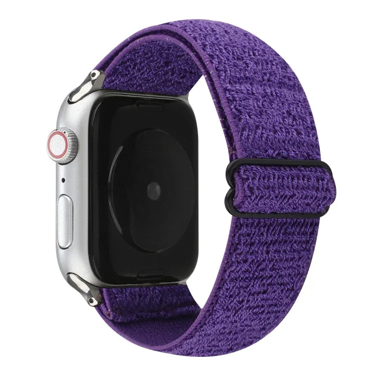 Correia de relógio em nylon de cor sólida para Apple Watch Series 6 & SE & 5 & 4 40mm / 3 & 2 & 1 38mm, para Apple Watch Series 7 41mm / 6 & SE & 5 & 4 40mm / 3 & 2 & 1 38mm
