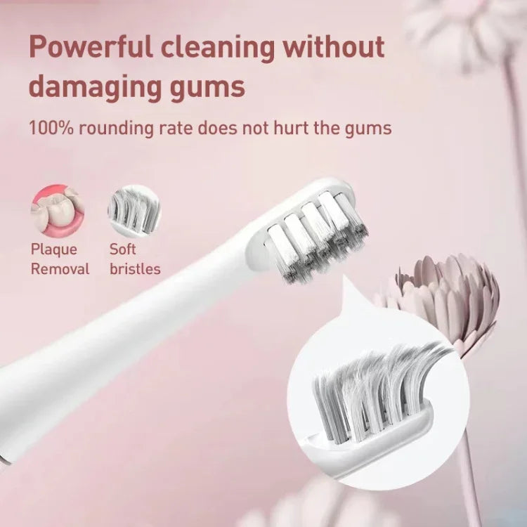 2 PCS / Conjunto Original Xiaomi Youpin SO WHITE Cabeça de Substituição para Escova de Dentes Elétrica de Onda Acústica à Prova de Água para HC0196, Cabeça de Substituição para Escova de Dentes