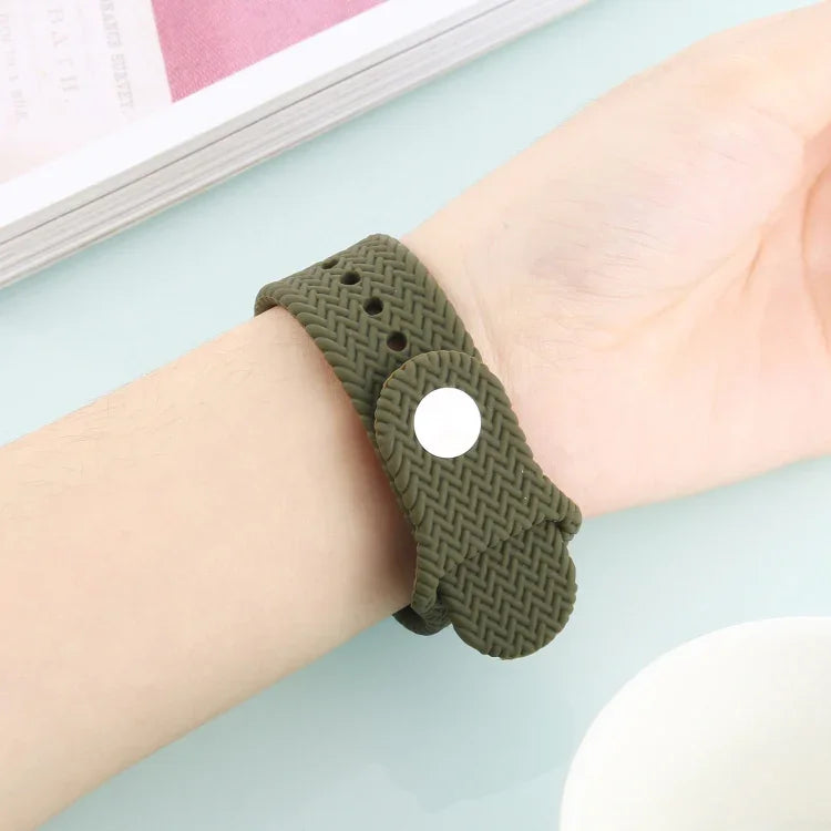 Pulseira de Relógio de Silicone com Padrão Tecido para Apple Watch Series 6 & SE & 5 & 4 40mm / 3 & 2 & 1 38mm, Para Apple Watch Series 7 41mm / 6 & SE & 5 & 4 40mm / 3 & 2 & 1 38mm, Para Apple Watch Series 8&7 41mm / SE 2&6&SE&5&4 40mm / 3&2&1 38mm