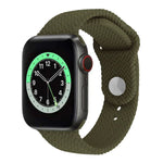 Pulseira de Relógio de Silicone com Padrão Tecido para Apple Watch Series 6 & SE & 5 & 4 40mm / 3 & 2 & 1 38mm, Para Apple Watch Series 7 41mm / 6 & SE & 5 & 4 40mm / 3 & 2 & 1 38mm, Para Apple Watch Series 8&7 41mm / SE 2&6&SE&5&4 40mm / 3&2&1 38mm