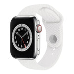 Pulseira de Relógio de Silicone com Padrão Tecido para Apple Watch Series 6 & SE & 5 & 4 40mm / 3 & 2 & 1 38mm, Para Apple Watch Series 7 41mm / 6 & SE & 5 & 4 40mm / 3 & 2 & 1 38mm, Para Apple Watch Series 8&7 41mm / SE 2&6&SE&5&4 40mm / 3&2&1 38mm
