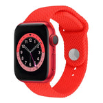 Pulseira de Relógio de Silicone com Padrão Tecido para Apple Watch Series 6 & SE & 5 & 4 40mm / 3 & 2 & 1 38mm, Para Apple Watch Series 7 41mm / 6 & SE & 5 & 4 40mm / 3 & 2 & 1 38mm, Para Apple Watch Series 8&7 41mm / SE 2&6&SE&5&4 40mm / 3&2&1 38mm