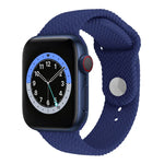 Pulseira de Relógio de Silicone com Padrão Tecido para Apple Watch Series 6 & SE & 5 & 4 40mm / 3 & 2 & 1 38mm, Para Apple Watch Series 7 41mm / 6 & SE & 5 & 4 40mm / 3 & 2 & 1 38mm, Para Apple Watch Series 8&7 41mm / SE 2&6&SE&5&4 40mm / 3&2&1 38mm