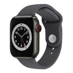 Pulseira de Relógio de Silicone com Padrão Tecido para Apple Watch Series 6 & SE & 5 & 4 40mm / 3 & 2 & 1 38mm, Para Apple Watch Series 7 41mm / 6 & SE & 5 & 4 40mm / 3 & 2 & 1 38mm, Para Apple Watch Series 8&7 41mm / SE 2&6&SE&5&4 40mm / 3&2&1 38mm