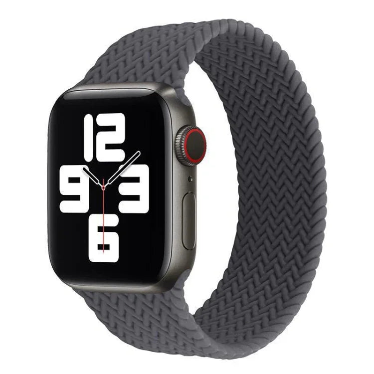 Pulseira de Relógio de Silicone com Padrão Tecido de Uma Volta para Apple Watch Series 6 & SE & 5 & 4 44mm / 3 & 2 & 1 42mm, S, M, L