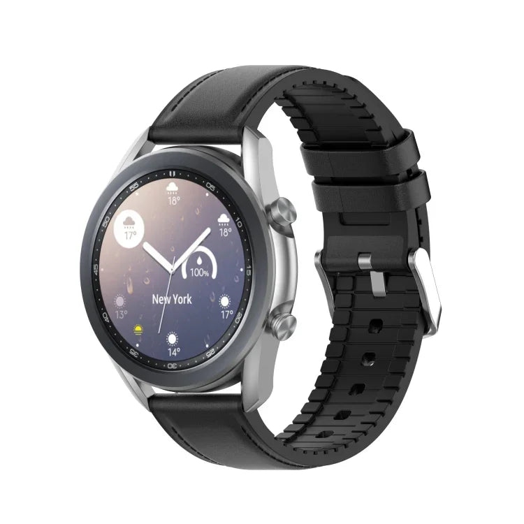 Correia de Substituição em Silicone e Pele 20mm para Samsung Galaxy Watch 3 41mm, Para Samsung Galaxy Watch 3 41mm
