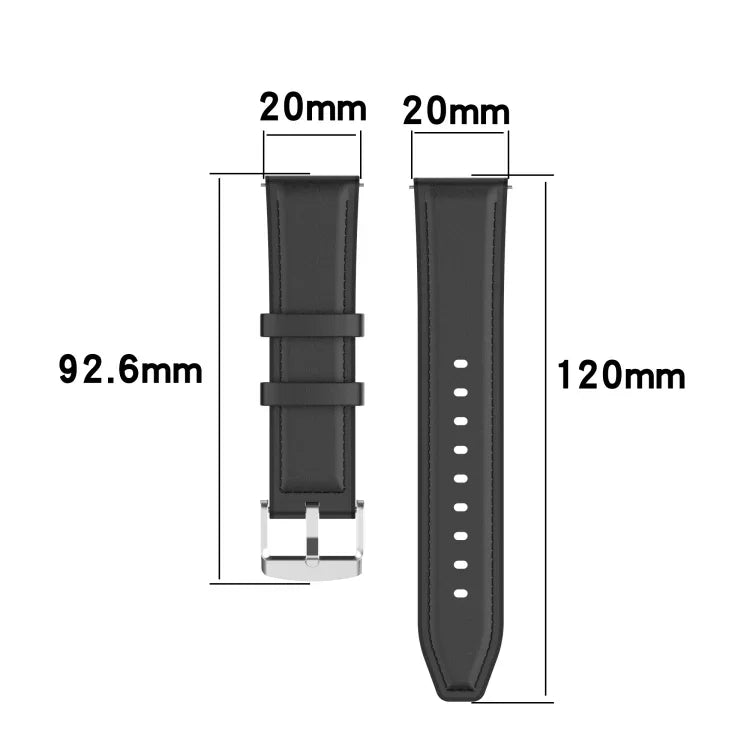 Correia de Substituição em Silicone e Pele 20mm para Samsung Galaxy Watch 3 41mm, Para Samsung Galaxy Watch 3 41mm