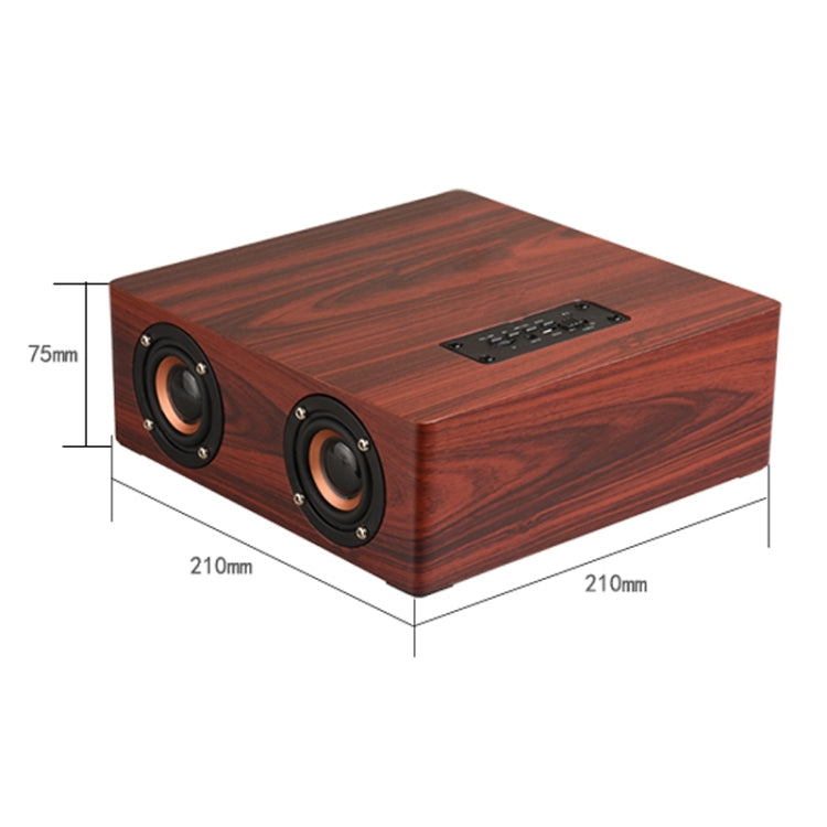Coluna Bluetooth de Madeira Q5, Suporta Cartão TF & AUX 3,5mm, Q5