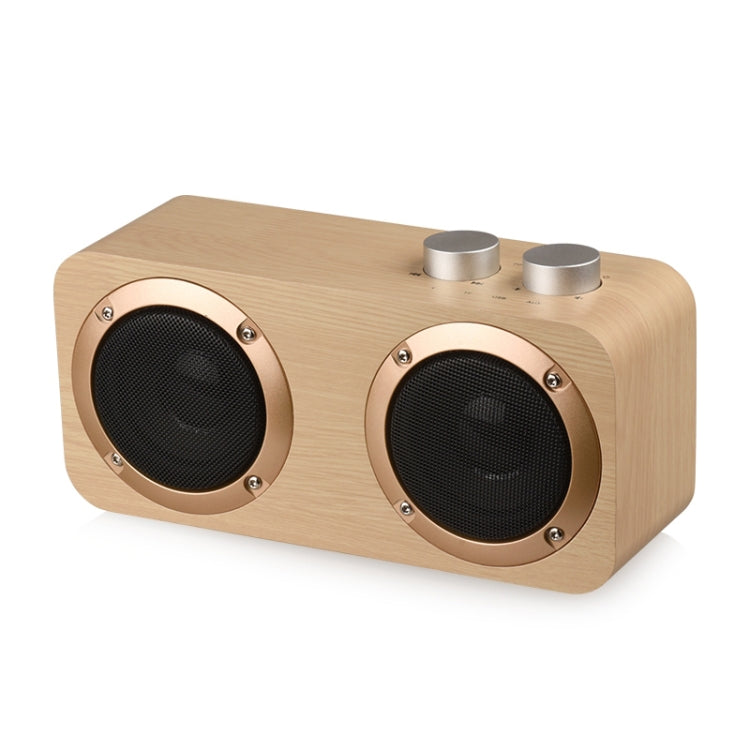 Coluna Bluetooth de Madeira com Subwoofer Q7, Suporta Cartão TF & Disco U & AUX 3,5mm, Q7