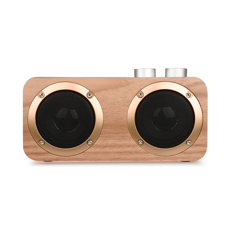 Coluna Bluetooth de Madeira com Subwoofer Q7, Suporta Cartão TF & Disco U & AUX 3,5mm, Q7