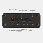 Coluna Bluetooth W5C Subwoofer em madeira com relógio, suporta cartão TF e AUX 3,5 mm, madeira castanha, madeira amarela