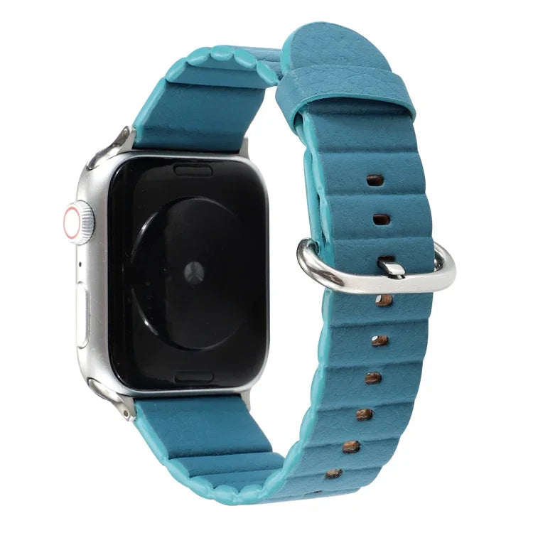 Pulseira de Substituição Loop Stripes com Fivela de Ferro, Para Apple Watch Series 7 41mm / & 6 & SE & 5 & 4 40mm, Para Apple Watch Series 7 45mm / & 6 & SE & 5 & 4 44mm