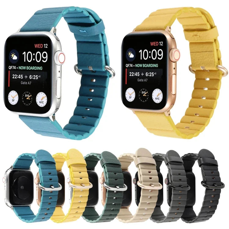 Pulseira de Substituição Loop Stripes com Fivela de Ferro, Para Apple Watch Series 7 41mm / & 6 & SE & 5 & 4 40mm, Para Apple Watch Series 7 45mm / & 6 & SE & 5 & 4 44mm