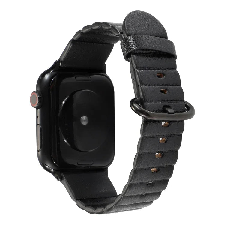Pulseira de Substituição Loop Stripes com Fivela de Ferro, Para Apple Watch Series 7 41mm / & 6 & SE & 5 & 4 40mm, Para Apple Watch Series 7 45mm / & 6 & SE & 5 & 4 44mm