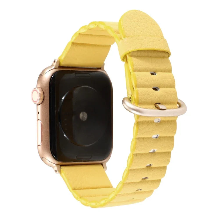 Pulseira de Substituição Loop Stripes com Fivela de Ferro, Para Apple Watch Series 7 41mm / & 6 & SE & 5 & 4 40mm, Para Apple Watch Series 7 45mm / & 6 & SE & 5 & 4 44mm