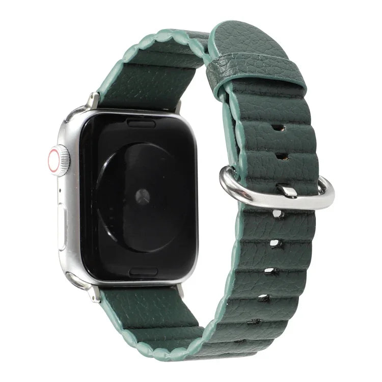 Pulseira de Substituição Loop Stripes com Fivela de Ferro, Para Apple Watch Series 7 41mm / & 6 & SE & 5 & 4 40mm, Para Apple Watch Series 7 45mm / & 6 & SE & 5 & 4 44mm