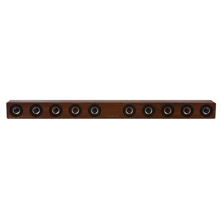 Coluna Bluetooth 4.2 de Madeira com Subwoofer D90 com Comando à Distância, Suporta Cartão TF & AUX 3,5mm Coaxial & Fibra Óptica & Disco U, Subwoofer D90+