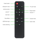 Coluna Bluetooth 4.2 de Madeira com Subwoofer D90 com Comando à Distância, Suporta Cartão TF & AUX 3,5mm Coaxial & Fibra Óptica & Disco U, Subwoofer D90+