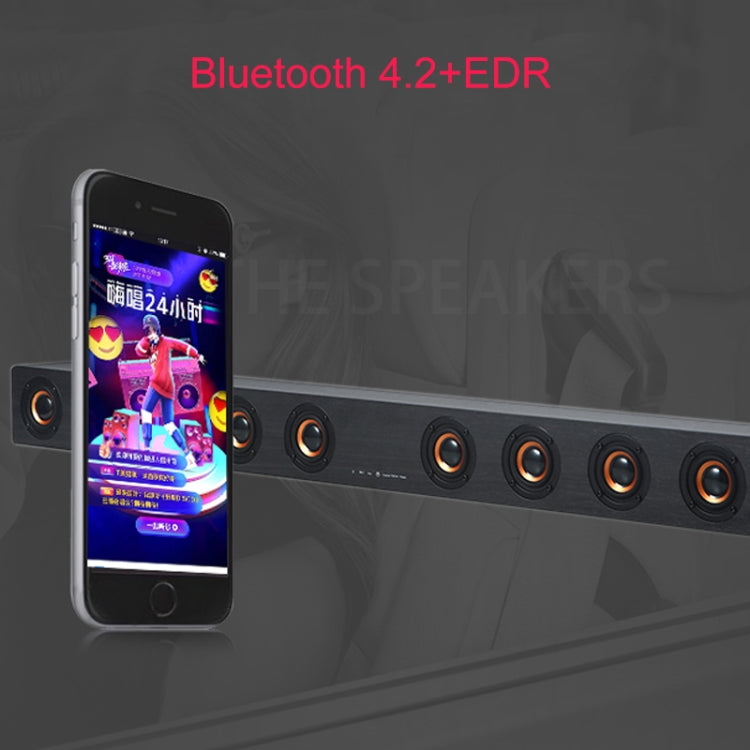 Coluna Bluetooth 4.2 de Madeira com Subwoofer D90 com Comando à Distância, Suporta Cartão TF & AUX 3,5mm Coaxial & Fibra Óptica & Disco U, Subwoofer D90+