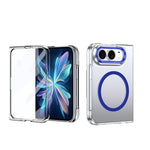 lce Folding Series MagSafe Integrated Clear PC Phone Case, For iPhone Duo