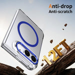 lce Folding Series MagSafe Integrated Clear PC Phone Case, For iPhone Duo