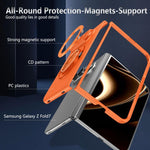 360 Rotation Ring Holder MagSafe Shockproof PC Phone Case, For iPhone Duo
