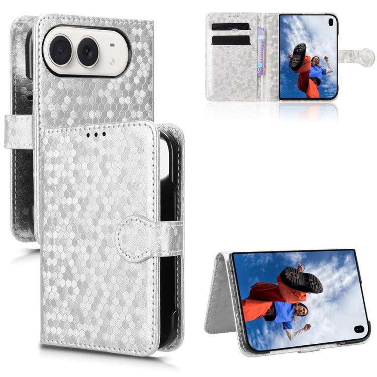 Honeycomb Dot Texture Leather Phone Case, For iPhone Duo