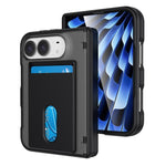Magnetic Hinge Shockproof Phone Case with Card Slort, For iPhone Duo