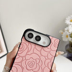 Impression Camellia Pattern Protective Phone Case, For iPhone Duo