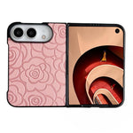 Impression Camellia Pattern Protective Phone Case, For iPhone Duo