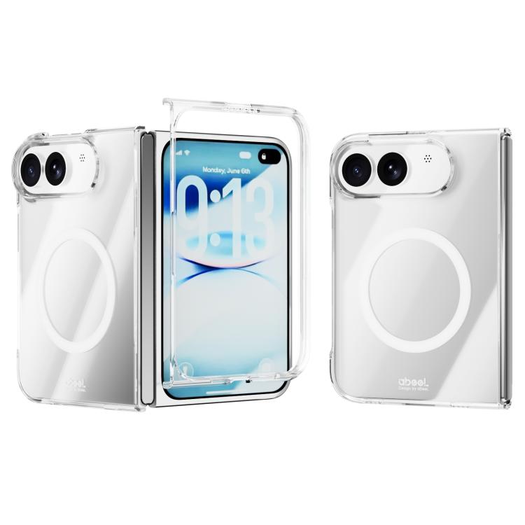 ABEEL Transparent MagSafe Magnetic Scratch-resistant PC Phone Case, For iPhone Duo
