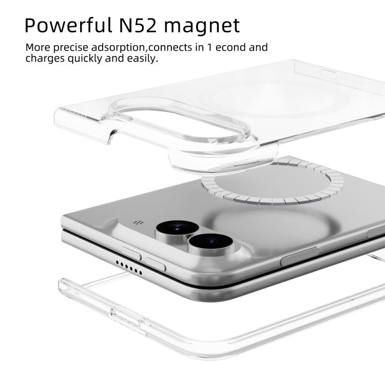 ABEEL Transparent MagSafe Magnetic Scratch-resistant PC Phone Case, For iPhone Duo